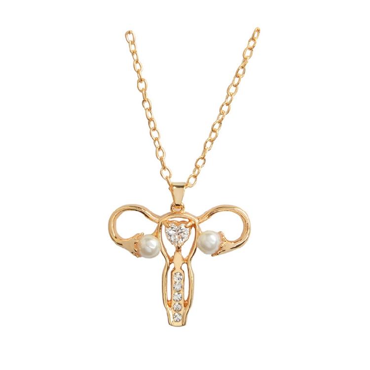 

Womb Shape Brooch Pins Uterus Ovary Pendant Necklace Clothes Lapel Pin DIY Gift 1