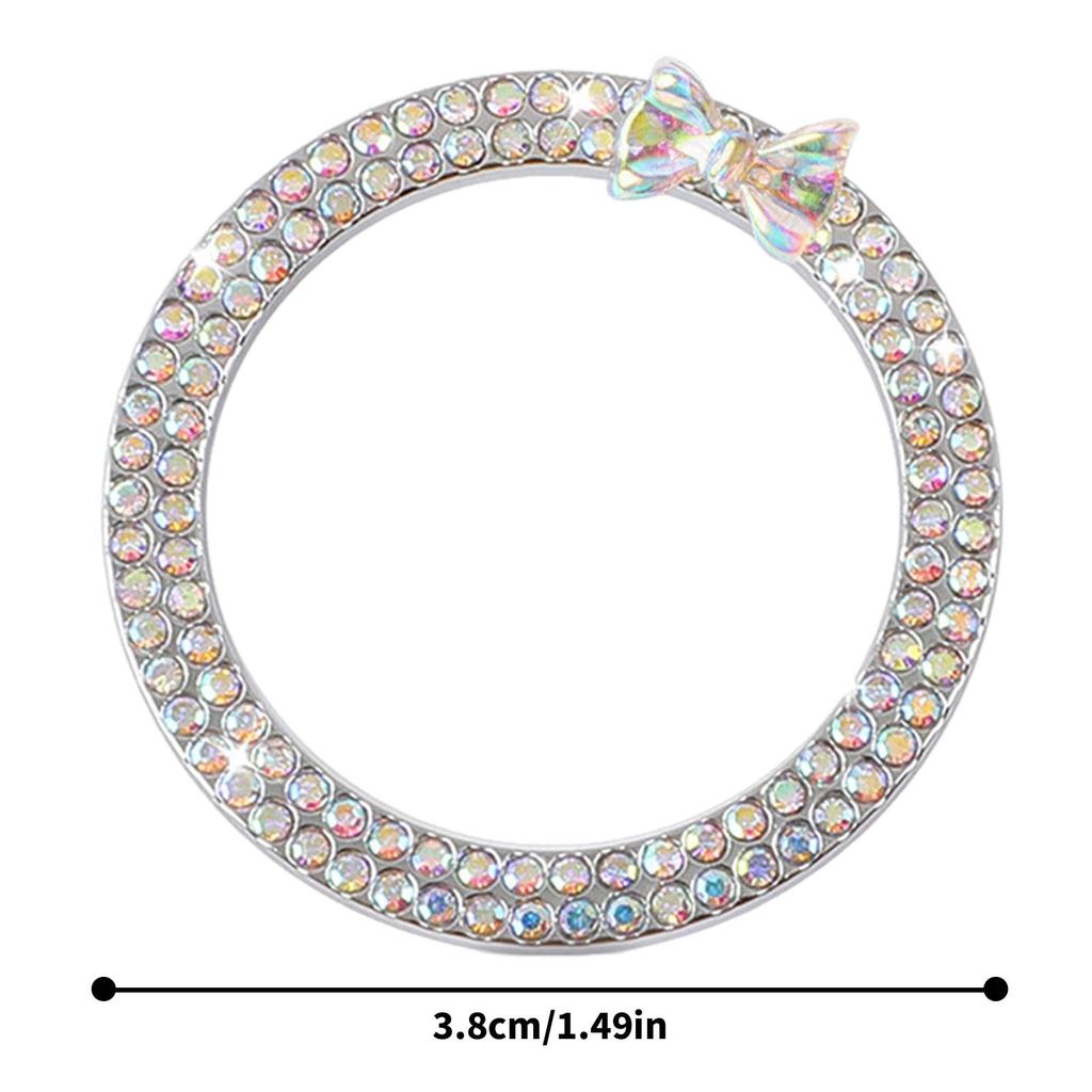 Yianyal Rhinestone Car Engine Start Stop Decoration Ring - Push Start Button Ignition Ring
