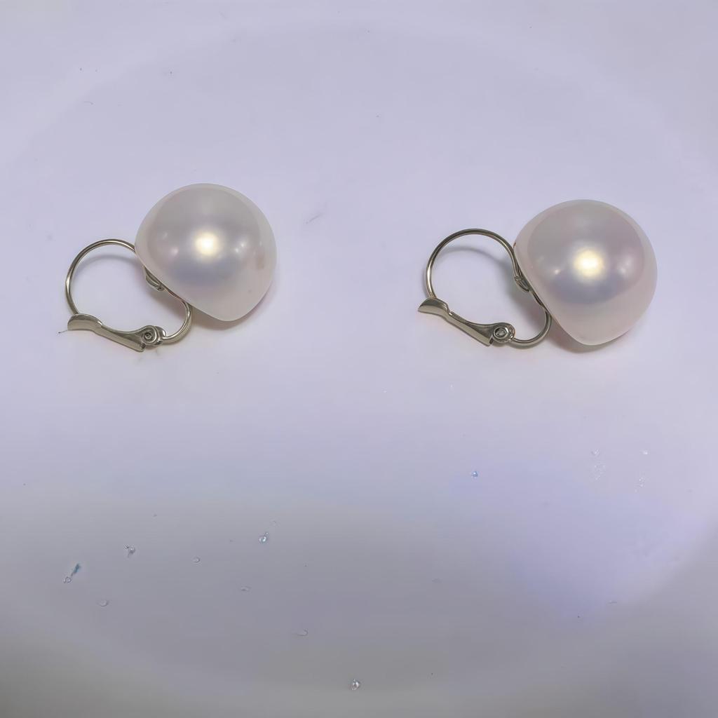 Elegant Imitation Pearl Gold-Plated French Hook Earrings - Trendy European & American Style