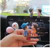 Cute Cartoon Car Decoration Accessories Couple Character Statues Balloons Car Interior Dashboard Accessories