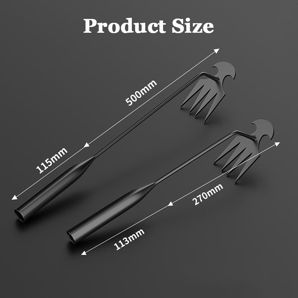 2PCS Weed Puller Tool Weeding Artifact 4 Teeths Dual Purpose Manual Weeders