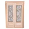 1:12 Scale Dollhouse Furniture DIY Mini Unpainted Wood Double Door Accessory DecorationDouble door