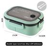 Portable Sealed Double Layer Leak Proof Bento Box with Cutlery Microwave Safe Kids Lunch Box Food Container Kitchen Accessory