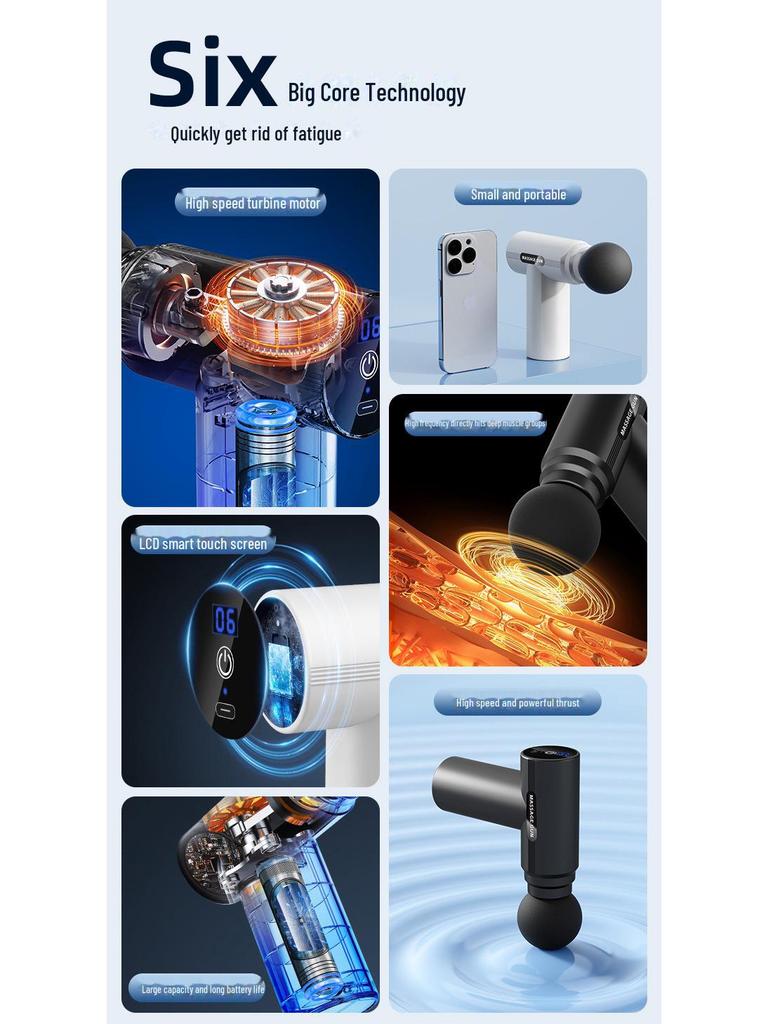 2024 Mini Digital Display Muscle Massager - Electric Fascia Gun for Men and Women