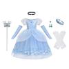 Dressy Daisy Princess Fancy Dress for Toddler Girls, Halloween Costume with Pumpkin Car, Birthday Party Outfit, Arm Mitts and Accessories, Size 4-5