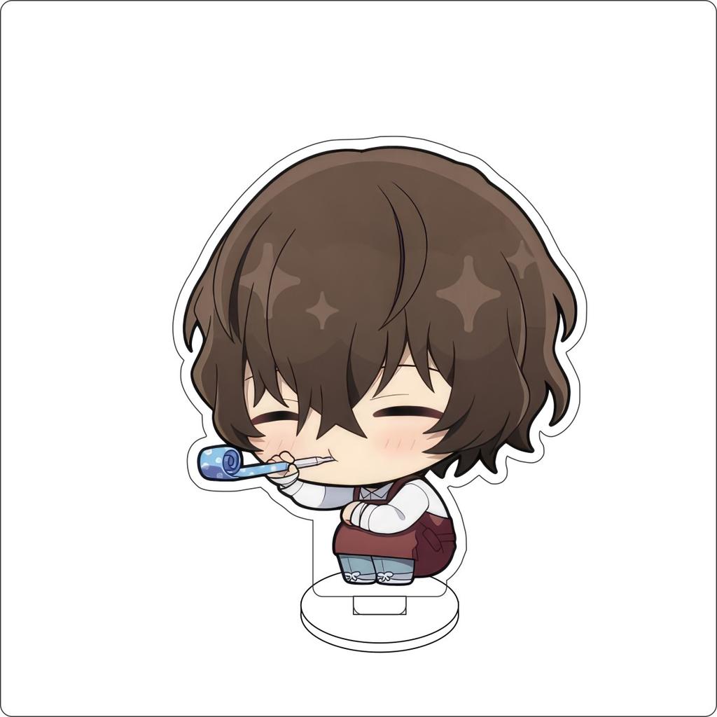 10CM Anime Bungo Stray Dogs Figure Stand Model Nakajima Atsushi/dazai osamu/Kunikida Doppo Cute Desk Decor Standing Sign Gifts