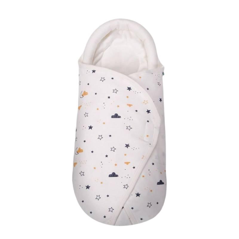 Babyschlafsack aus reiner Baumwolle mit Kopf- und Nackenschutz für Neugeborene, Dinosaurier-Print