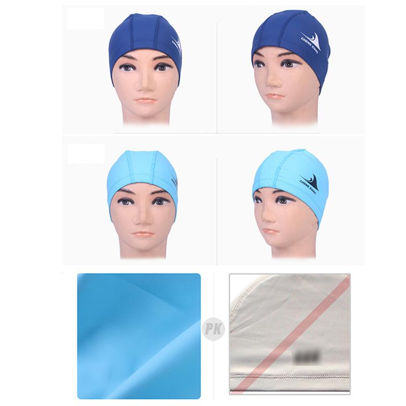 Waterproof Fabric Protect Ears Long Hair Sports Swim Pool Hat Shark High Elasticity Flexible Durable Swimming Cap For Men Women