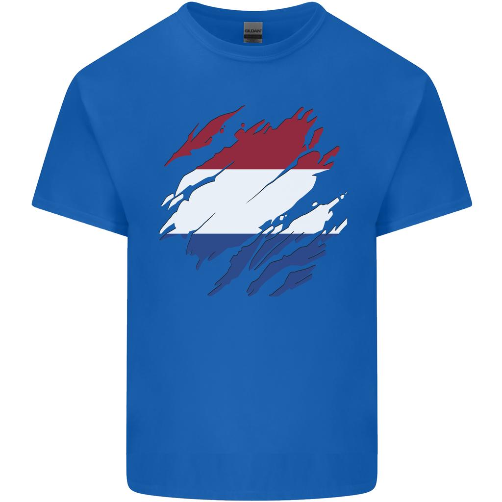 Torn Netherlands Flag Holland Dutch Day Football Unisexs Light Cotton TShirt