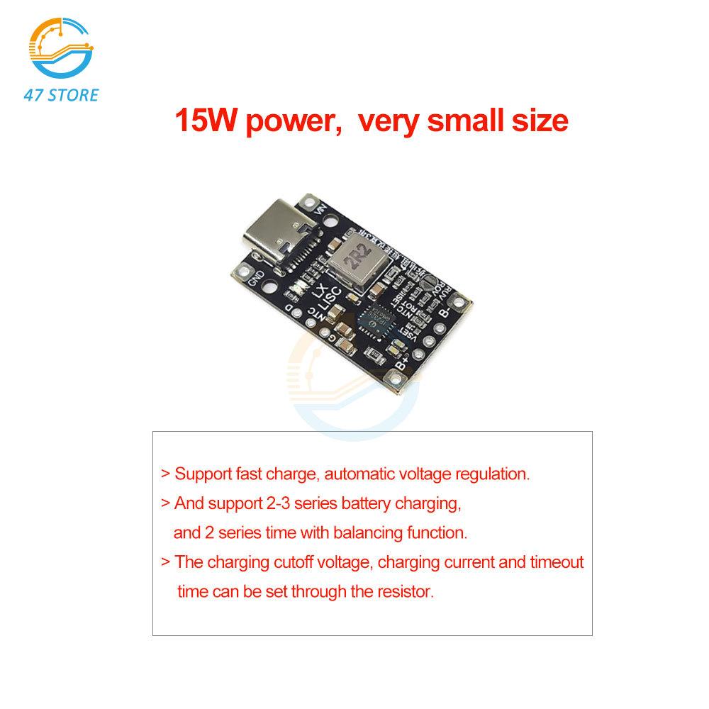 2S/3S BMS Lithium-Akku-Pack Ladeplatine Boost Schnellladung 3,7V Polymer/Drohnen Lademodul Step-Up-Modul Typ-C USB