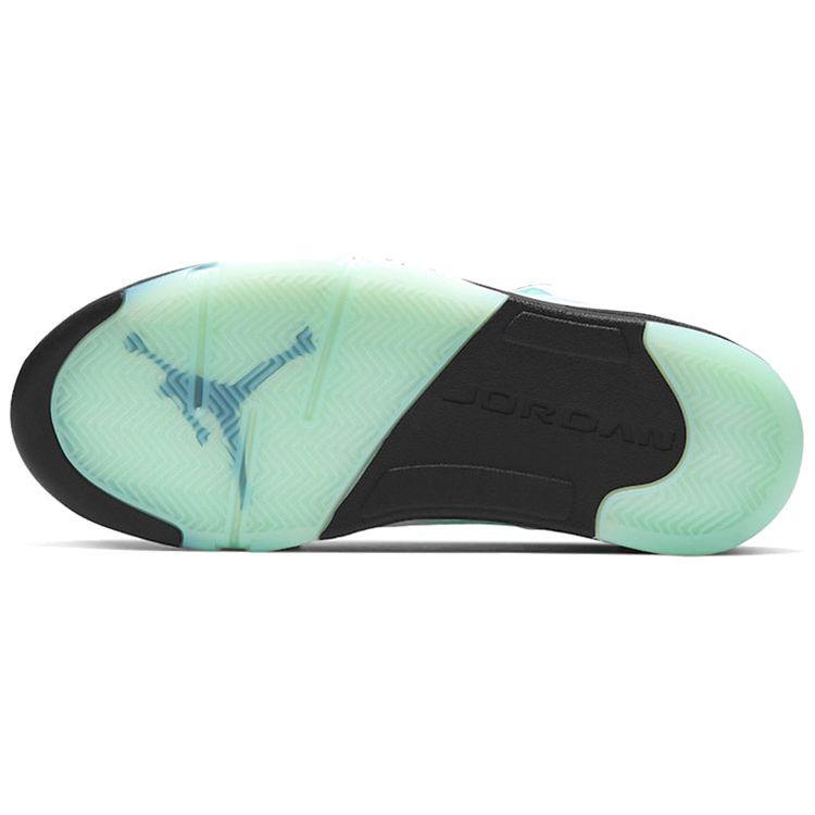 Air Jordan 5 Retro Island Green Unisex Sneakers Vit Svart CN2932-100
