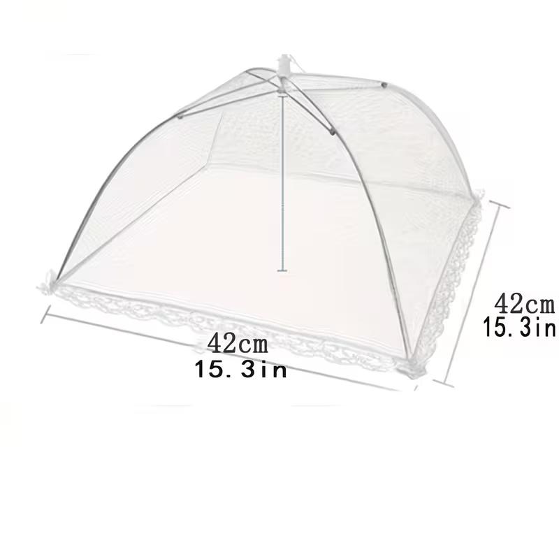 

Foldable Food Cover Umbrella Mesh Fly Proof Food Cover Dustproof Dining Table Food Protector for Rice Vegetables Picnic Kitchen 42cm*42cm