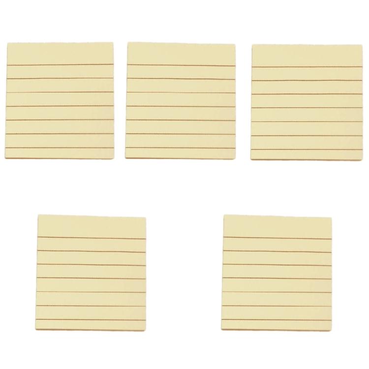 5 Pcs Lined Stickier Note Note Pad Lovely Writing Pad Notepad Colored Memos Pad Note Paper School Supplies for Student жёлтый