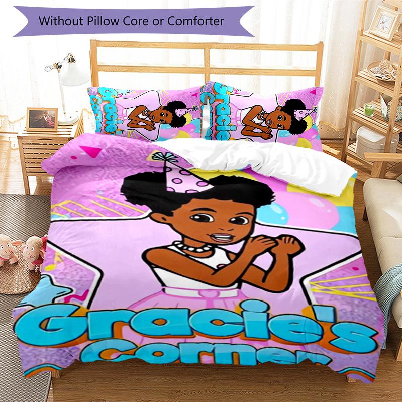 3pcs Gracie's Corner9 pattern bedding set duvet cover set includes duvet cover &pillowcases, perfect all season bedroom decoration & gift