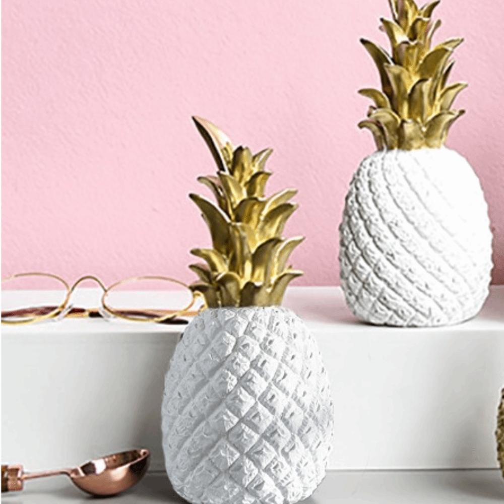 Embossed Texture Surface Resin Pineapple Table Ornament Bedroom Table Decoration