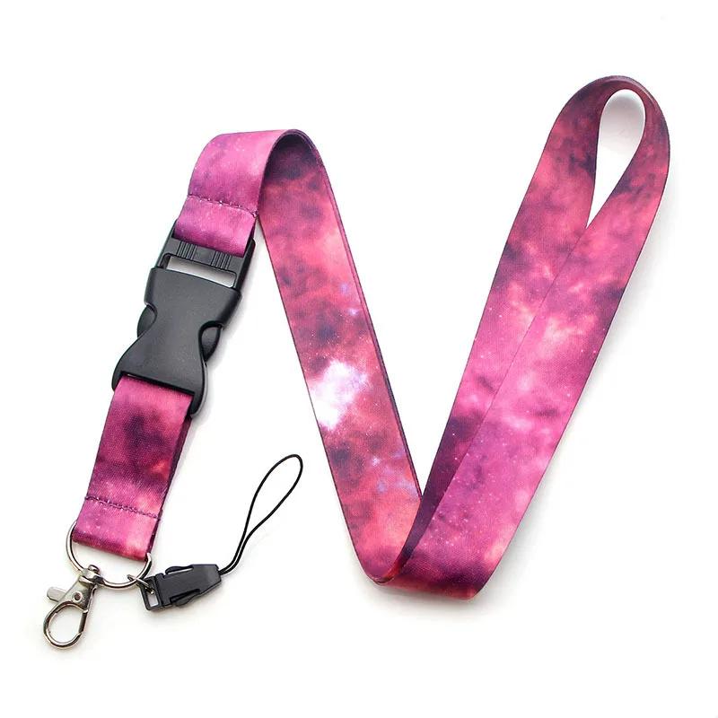 Starry Sky Neck Strap Lanyards for Keys Marble Stripe Keychain ID Credit Card Hang RopeAccessories Gift