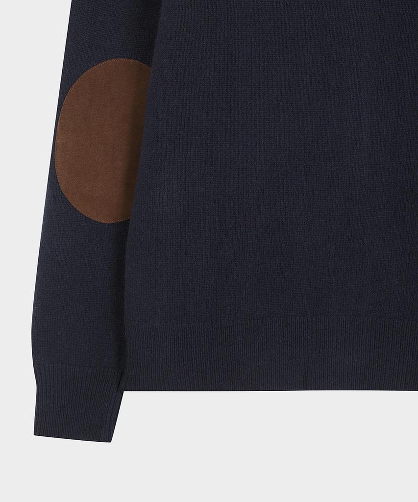 Brooks Brothers Wool Herringbone Cardigan (Navy) (Bbwcmm38954Ew)