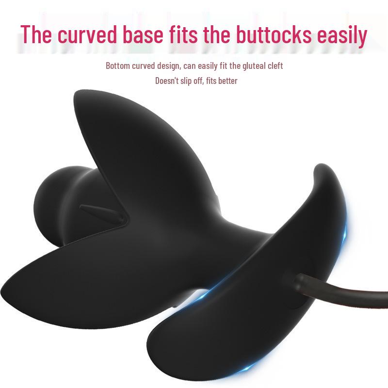 Silicone Inflatable Anal Plug with Beads - Expanding Rear Dilator Sex Toy
