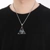 Nordic Viking Exaggerated Pendant, Retro Turquoise Lucky Octagram Devil'S Eye Titanium Steel Men'S Pendant