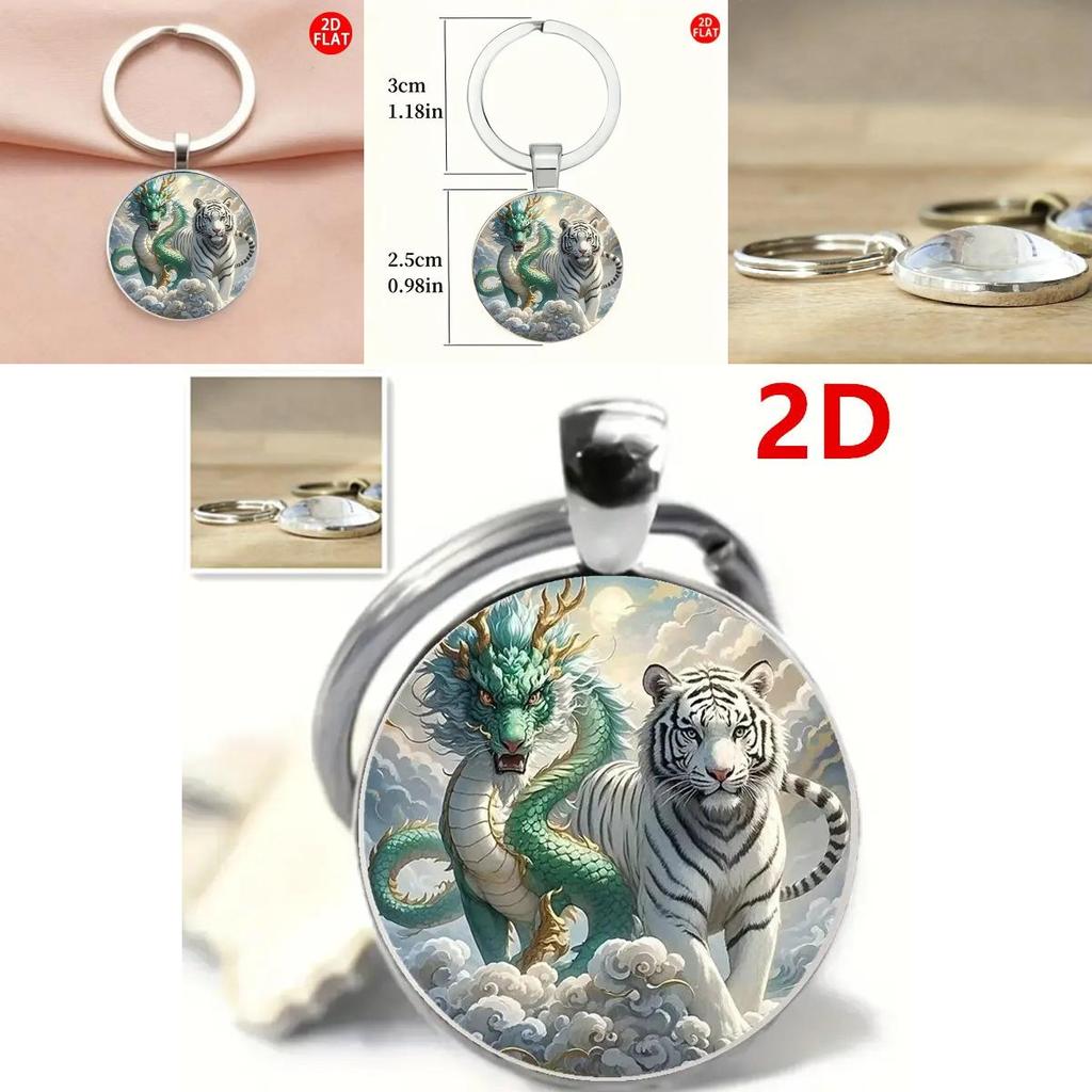 Dragon Mythology Keychain With Glass Material For Office Gift And Party Favor