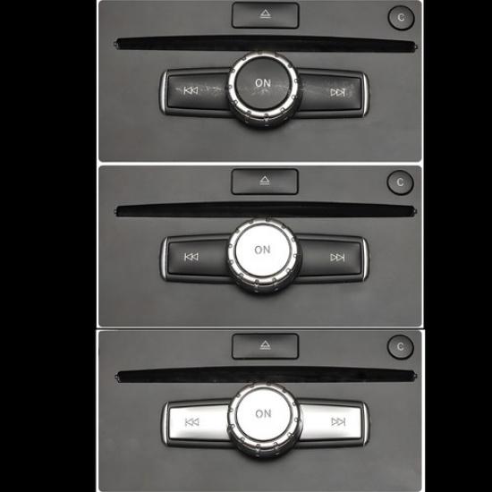 3x For Mercedes Benz C GLK W204 X204 Car Center Console Volume Switch Cover Trim