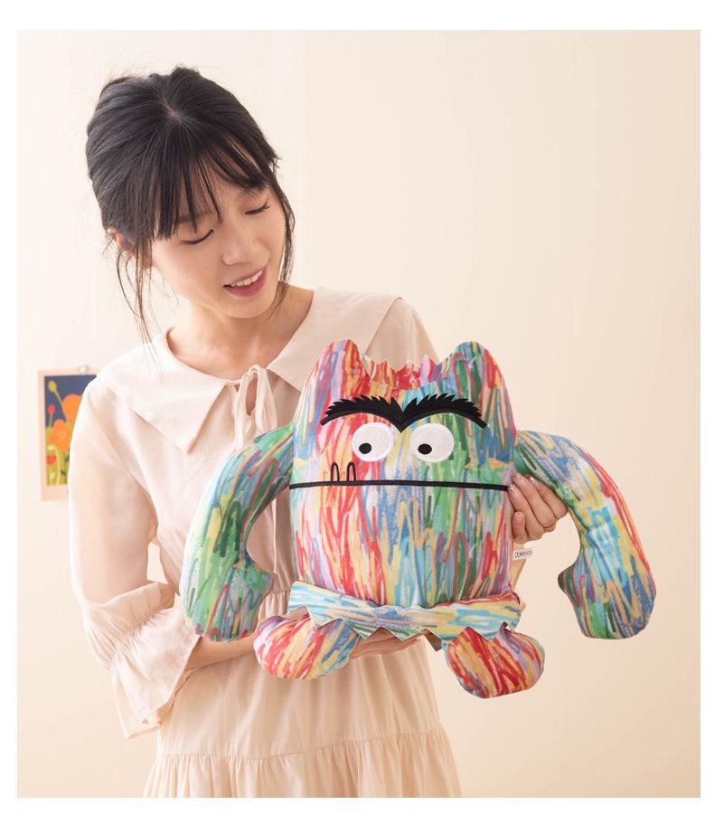 Kawaii Colorful Monster Plush Toy Party Decor Kids Baby Appease Pillow Plush Doll Stuffed Toys For Children Birthday Gifts