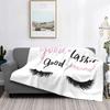 Lashes Mascara Blanket Super Soft Flannel Blanket Comfy Cozy Throw Blanket Couch Lightweight Blankets for Living Room Bedroom