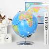 360 Degree Rotating Desktop Toy World Globe Blue Administrative Globe for Desk Decoration Boy Kids Gifts Education Tools