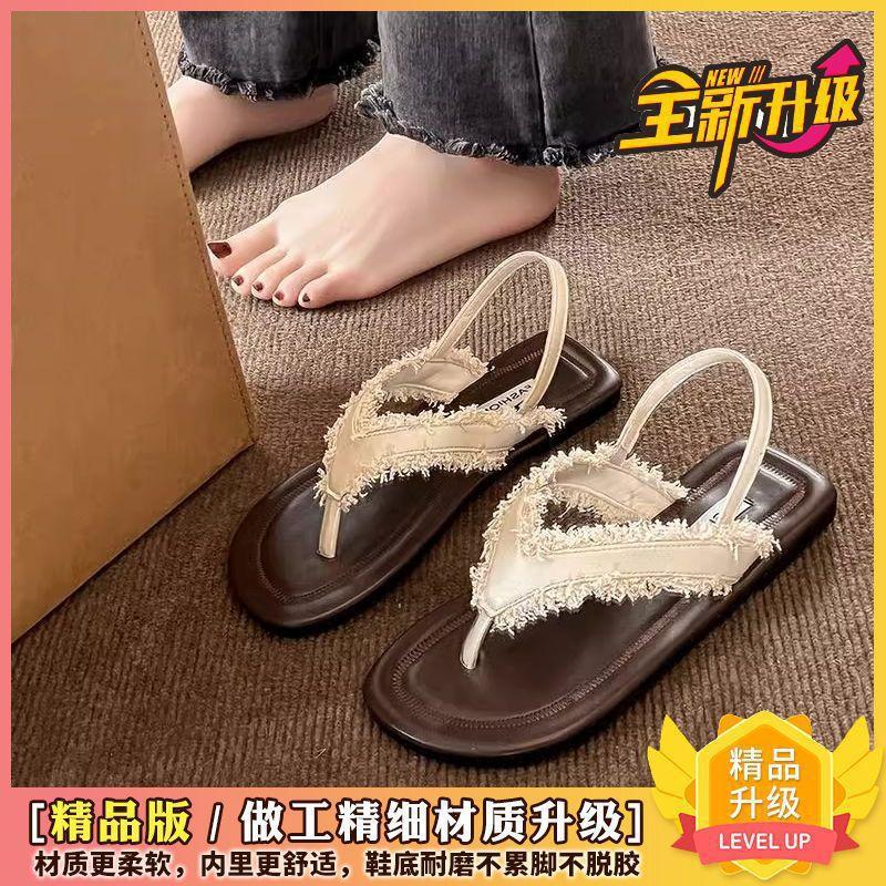 

Интернет знаменитости сандалии женская одежда лето 2025 новая мода универсальная ретро нескользящий носок римская обувь прилив 40