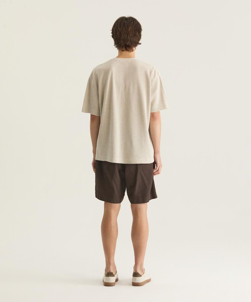 Oteumilkape Linen Blend Garment Dyed Easy Shorts - Brown