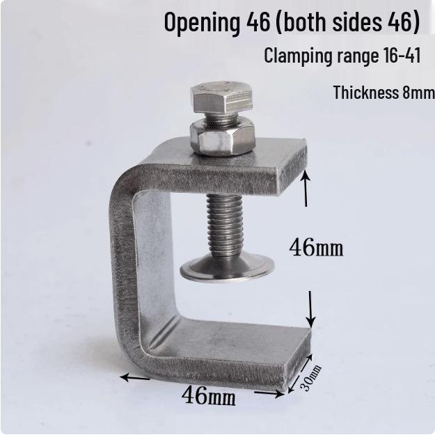 C304 Tiger Claw U-Shaped Stainless Steel Pipe Clamp