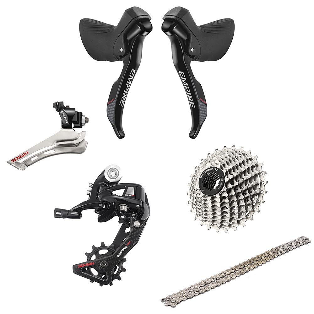 

SENSAH Empire Road Bike Shifter 11 Speed Road Bike Shifter with Shift Cable Double Speed Lever Brake Bicycle Derailleur Group Set Road Bike Speed