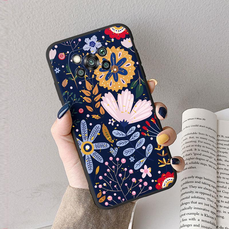 Case For Poco X3 Pro Pocox3 X 3 NFC Cute Heart Flower Back Cover Soft Silicone Matte Protective Funda For Xiaomi Poco X3 Pro Bag