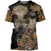 Wild Boar Hunting Themed Jungle Scenery 3D Print Short Sleeve T-Shirt Casual Outdoor Top