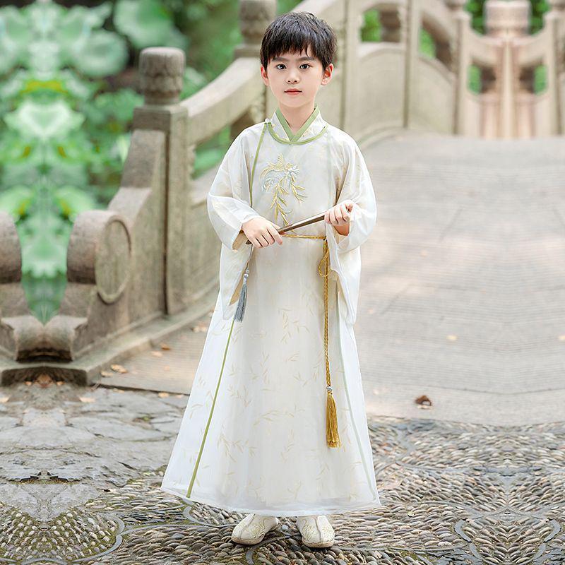 Hanfu Boys' Tang Suit 2025: Chinese Style Ancient Costume for Children - Super Fairy Summer Mid-Autumn Festival Dress Set.