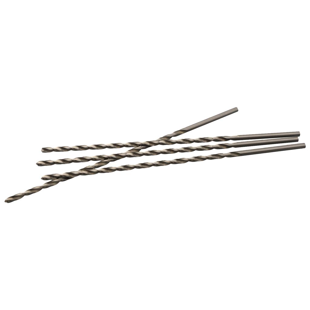 Long Reach 4Pcs 200mm HSS Drill Bits for Smooth and Accurate Metal Drilling