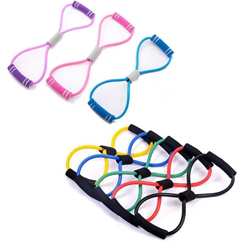 8-Shape Adjustable Yoga Resistance Band for Women - Back, Shoulder, and Stretching Fitness Equipment