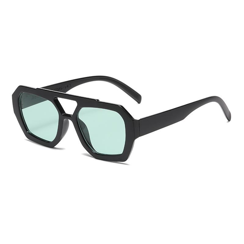 European and American sunglasses women's retro double beam sunglasses Internet celebrities street shooting thin glasses light luxury high-end accessor