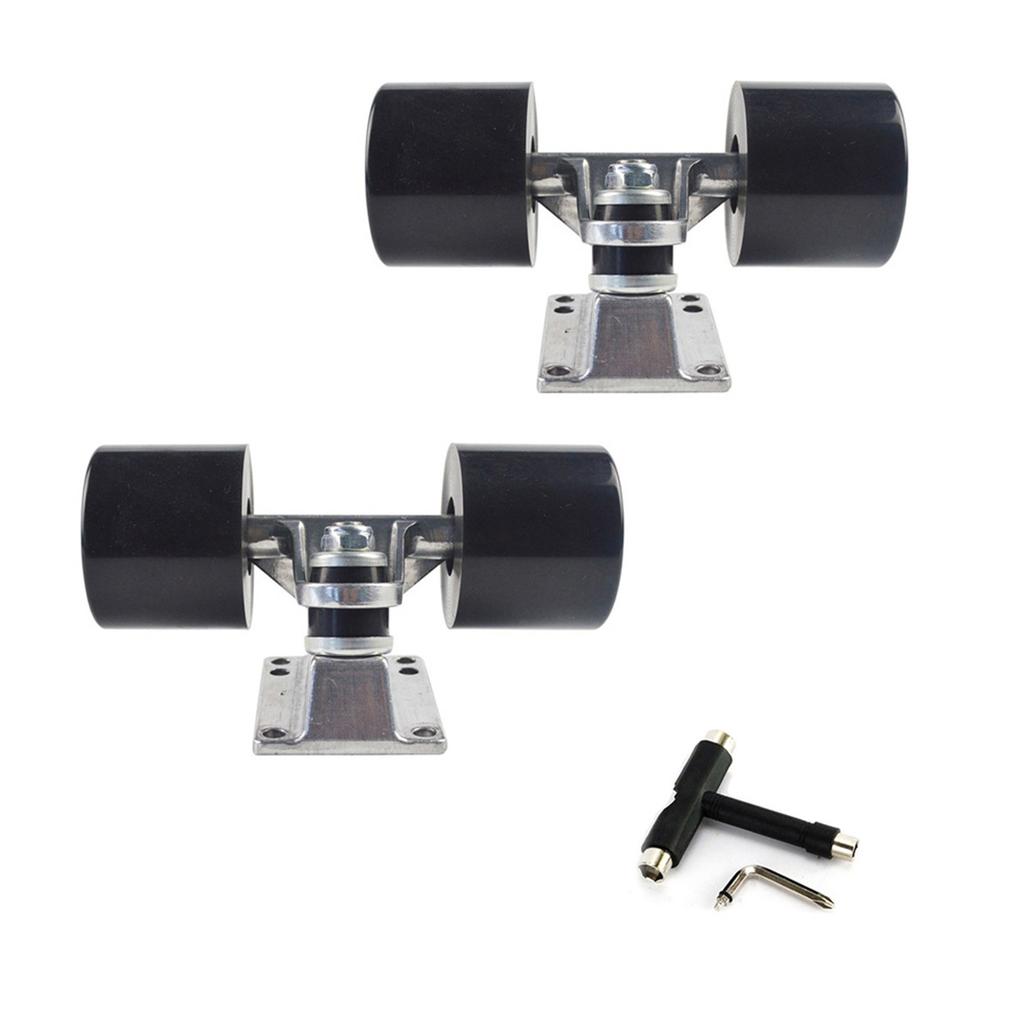 Longboards Achse und Räder Skateboards Radhalterung Brückenbasis und PU-Rad Hardware Skateboards Zubehör