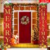 Merry Christmas Couplet Banner 1 Pair Polyester Indoor Outdoor Decor