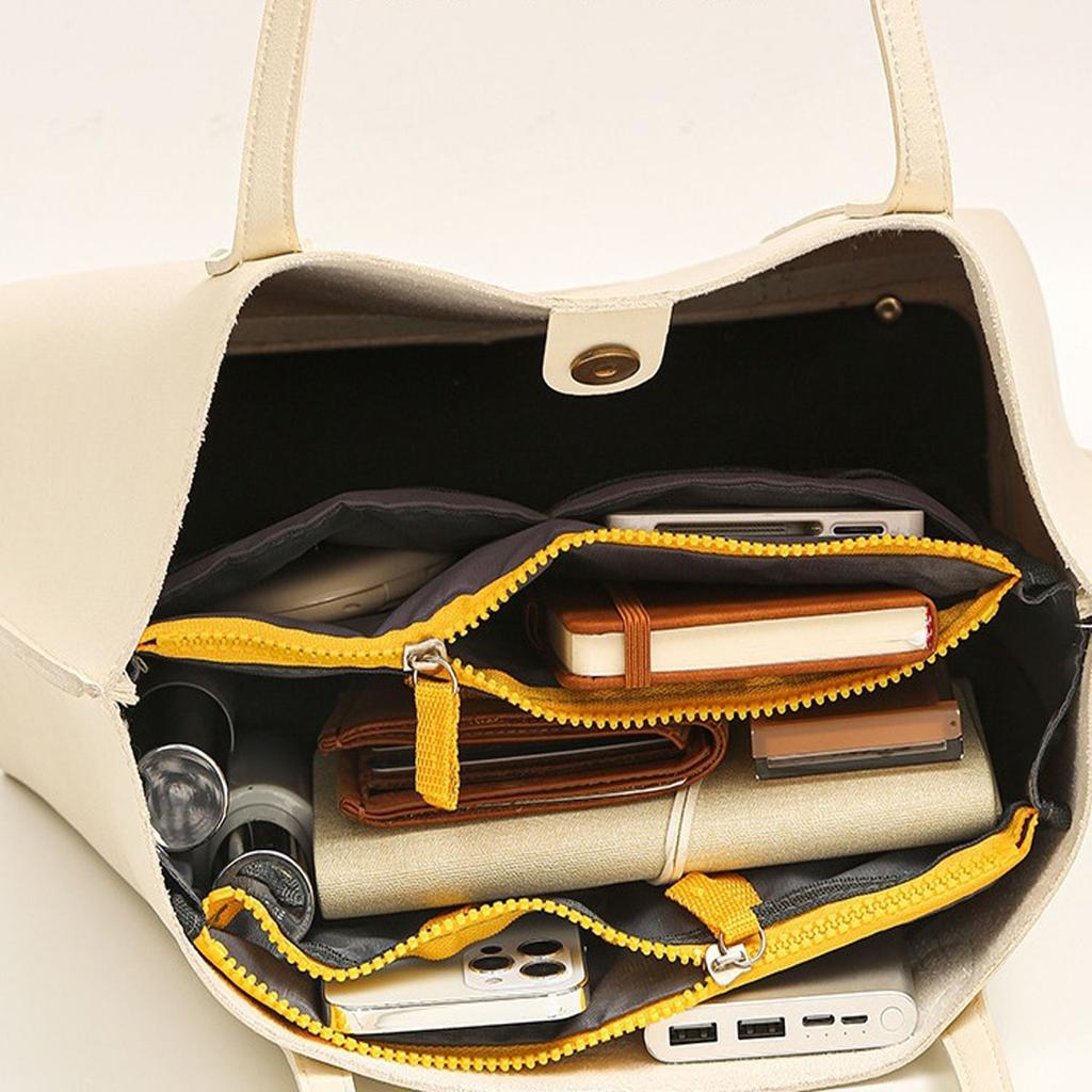 Multifunktionale, zweifach gefaltete Aufbewahrungstasche, Doppelreißverschluss, große Kapazität, Aufbewahrungsanordnung für Make-up-Toilettenartikel, große Klassifizierungstasche