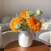 Teddy Sunflower Artificial Bouquet for Living Room, Entryway, Dining Table, Camping, and Retro Arrangements