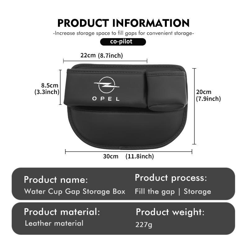 Car Seat Gap Storage Box Drink Bottle Organizer Holder Auto Interior Accessories For Opel Astra G J H Insignia Zafira Corsa D C