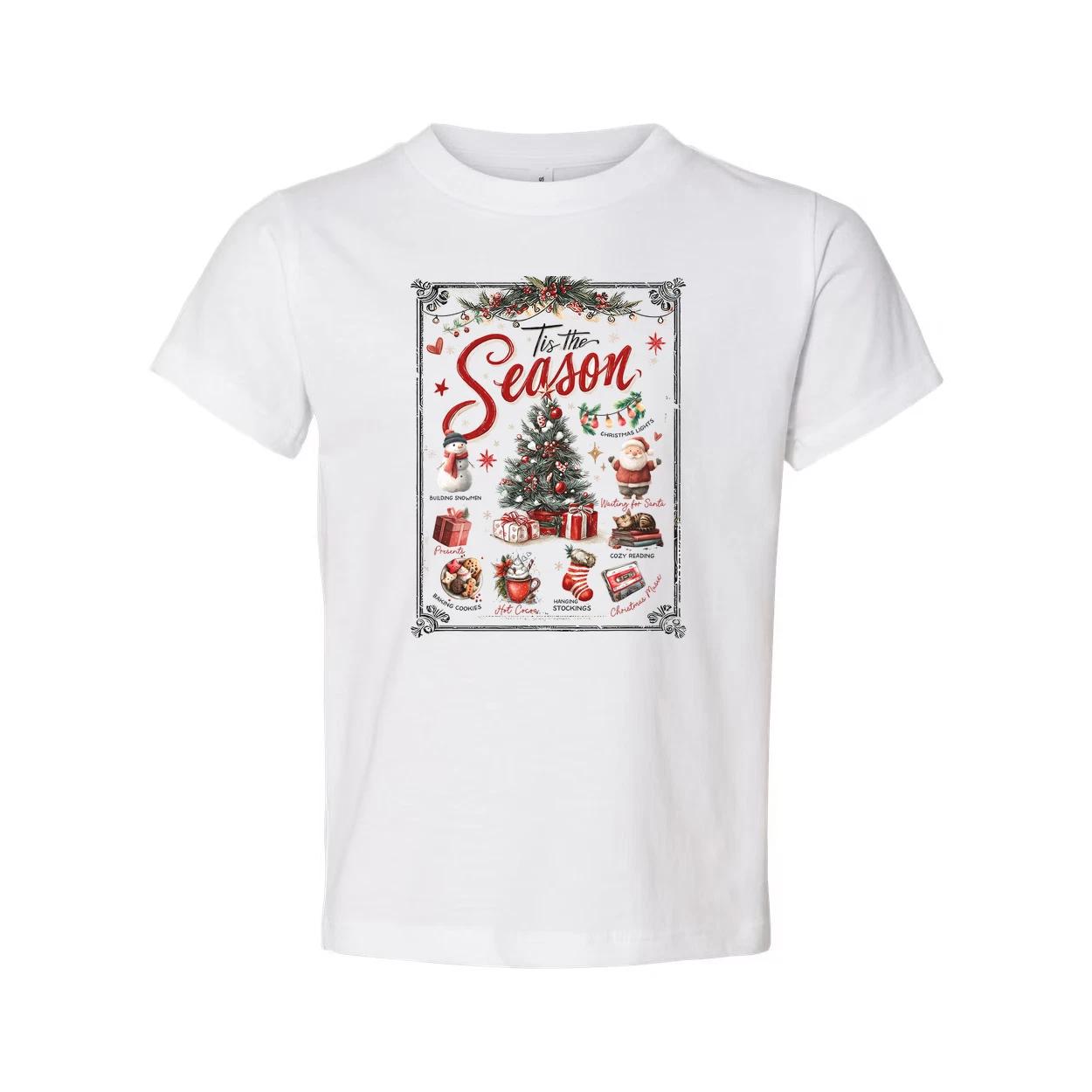 Christmas Themed Unisex T Shirt With Tis The Season Graphic Featuring Christmas XL