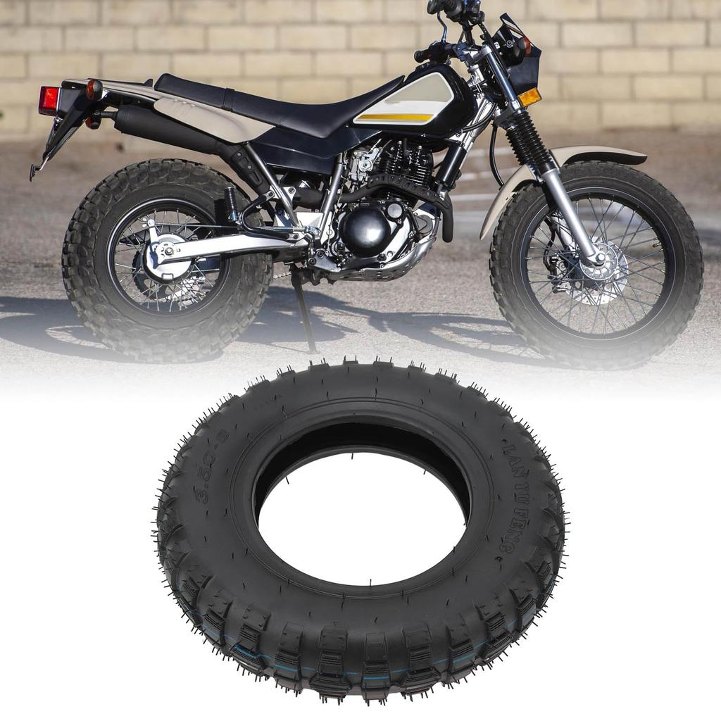 Motorcycle Tire and Tube Set, 3.50-8 Inch, Metal-Rubber, Explosion-Proof, High Strength, for Z50, Z50A, Z50R, and Z50RD