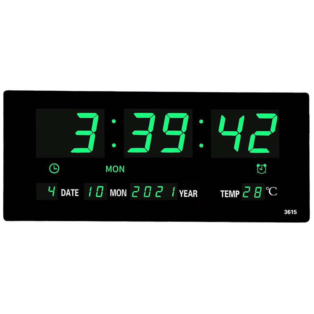 Digital Alarm Clock LED Desk Alarm Clock Large Number Display Bedside Alarm Clock Temperature/Date Display for Bedroom
