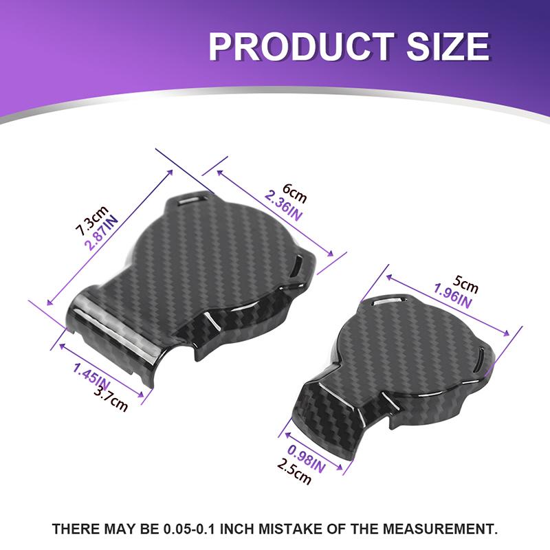 Car ABS  Trailer Outlet Decorative Cover  For Ford F150 2021 Up Exterior Accessories, Carbon Fiber Black