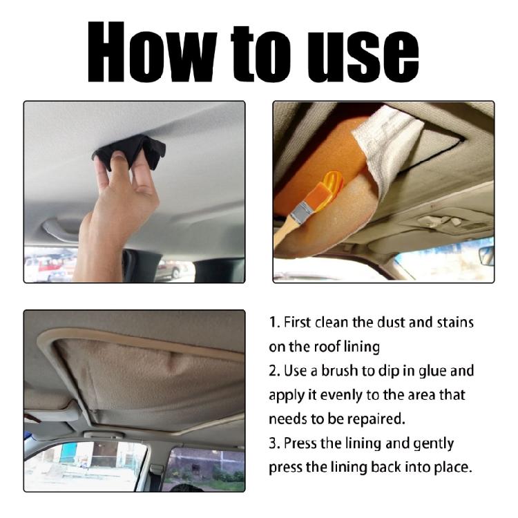 Quick Fix Car Headliners Adhesive Automotive Ceiling Liner Glues Night Use Adhesive Waterproof Heat Resistant Adhesive
