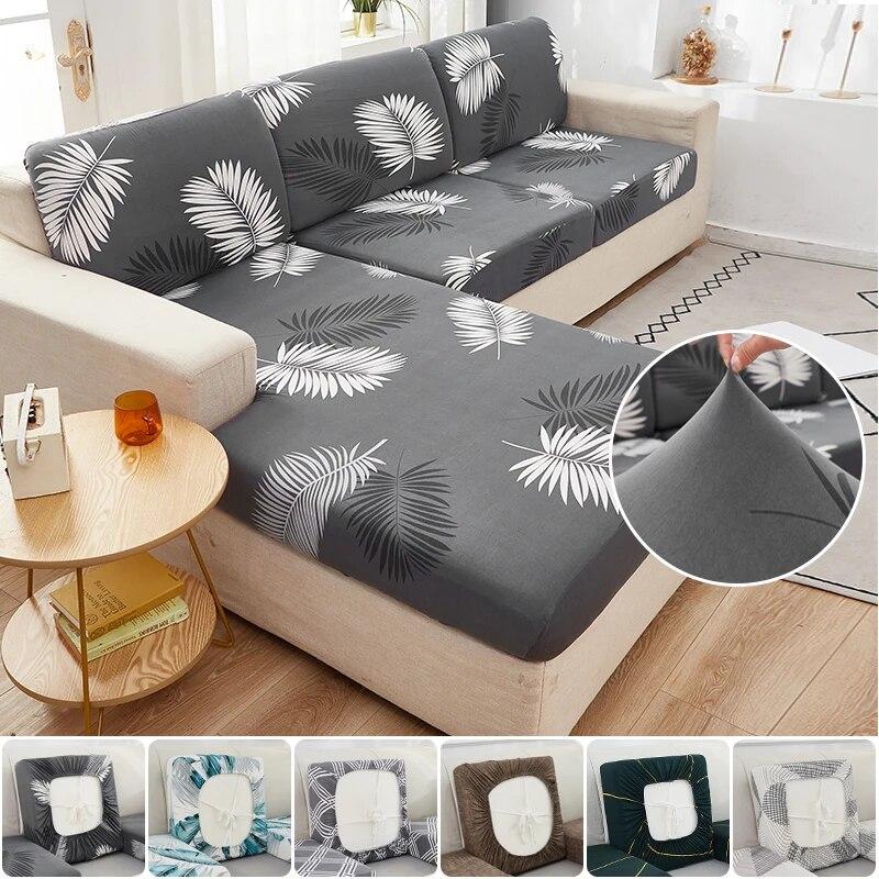 Elastische Sofa-Sitzkissenbezüge für Wohnzimmer-Sofabezug, geometrischer Couchbezug, L-förmiger Chaiselongue-Sofa-Schonbezug, 1234Seat