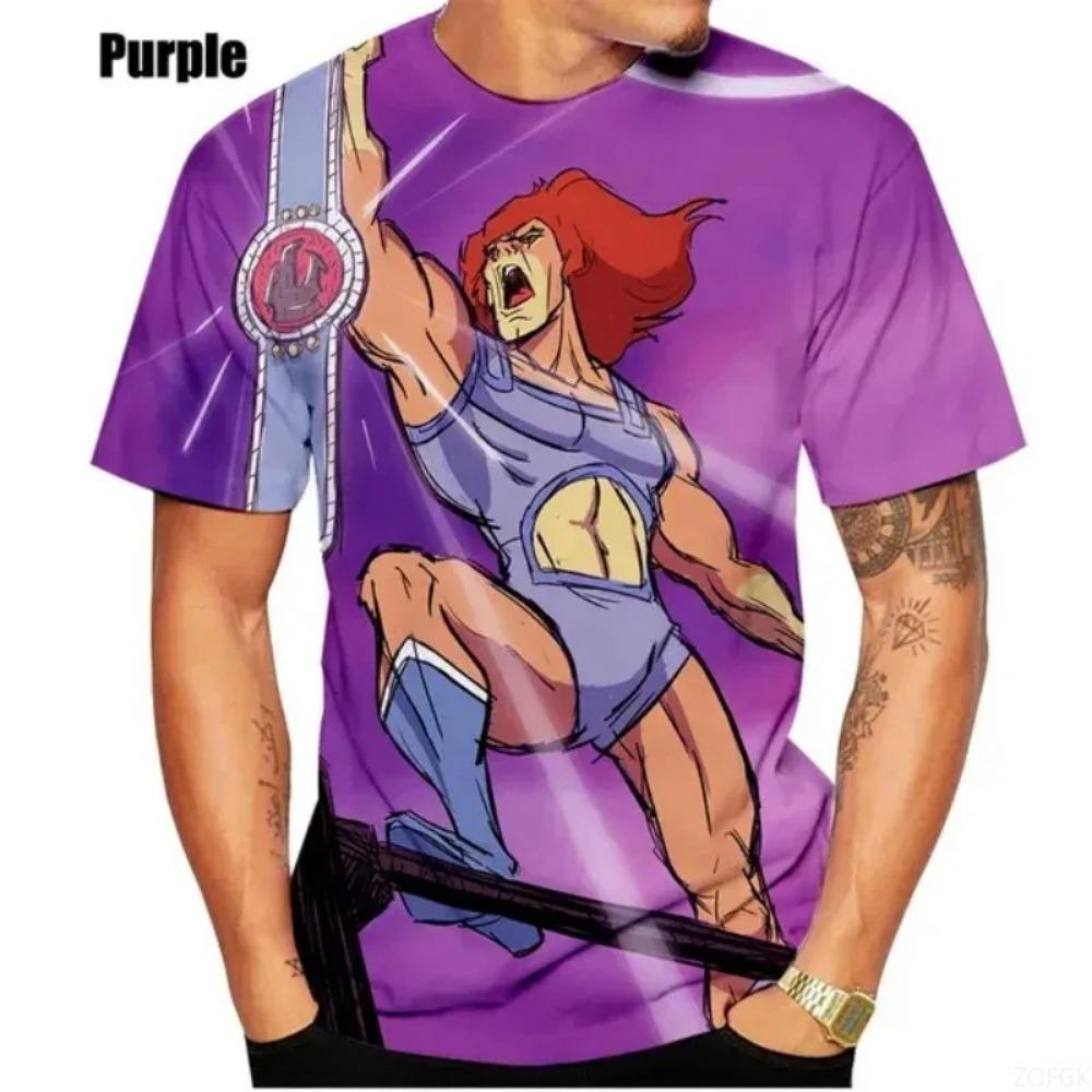 Anime ThunderCats 3D Classic T-Shirt War Shirt Men's Fashion T-Shirt Women Casual Top